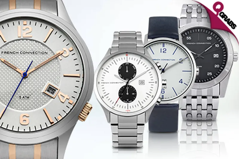 For QR225 Feel as Stylish as the French with FCUK Watches for Men - Choose from 12 Sophisticated Designs! (QR395 Value)